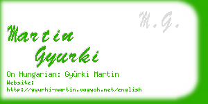 martin gyurki business card
