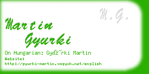 martin gyurki business card